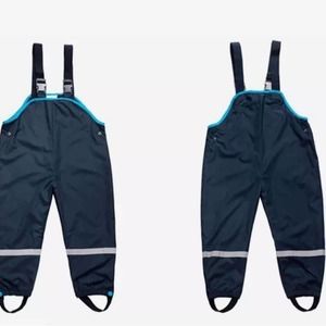 Kids Navy Overalls with Blue Trim
